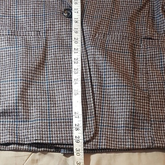 Sanctuary Daily Oxford Blazer Jacket Medium Single Button Plaid Preppy Workday - Picture 12 of 15